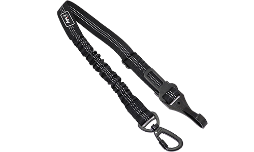 Reflexné bezpečnostné vodítko pre psy s bezpečnostným pásom Reflexné čierne bezpečnostné vodítko do auta, dĺžka 55 - 65 cm, nastaviteľný popruh, s kovovou sponou na pohodlné cesty.