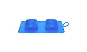 Skladacia Cestovná Miska pre Psa – 1200 ml, dvojitá miska so skladacou podložkou na krmivo Skladacia Cestovná Miska pre Psa – 1200 ml, dvojitá miska so skladacou podložkou na krmivo